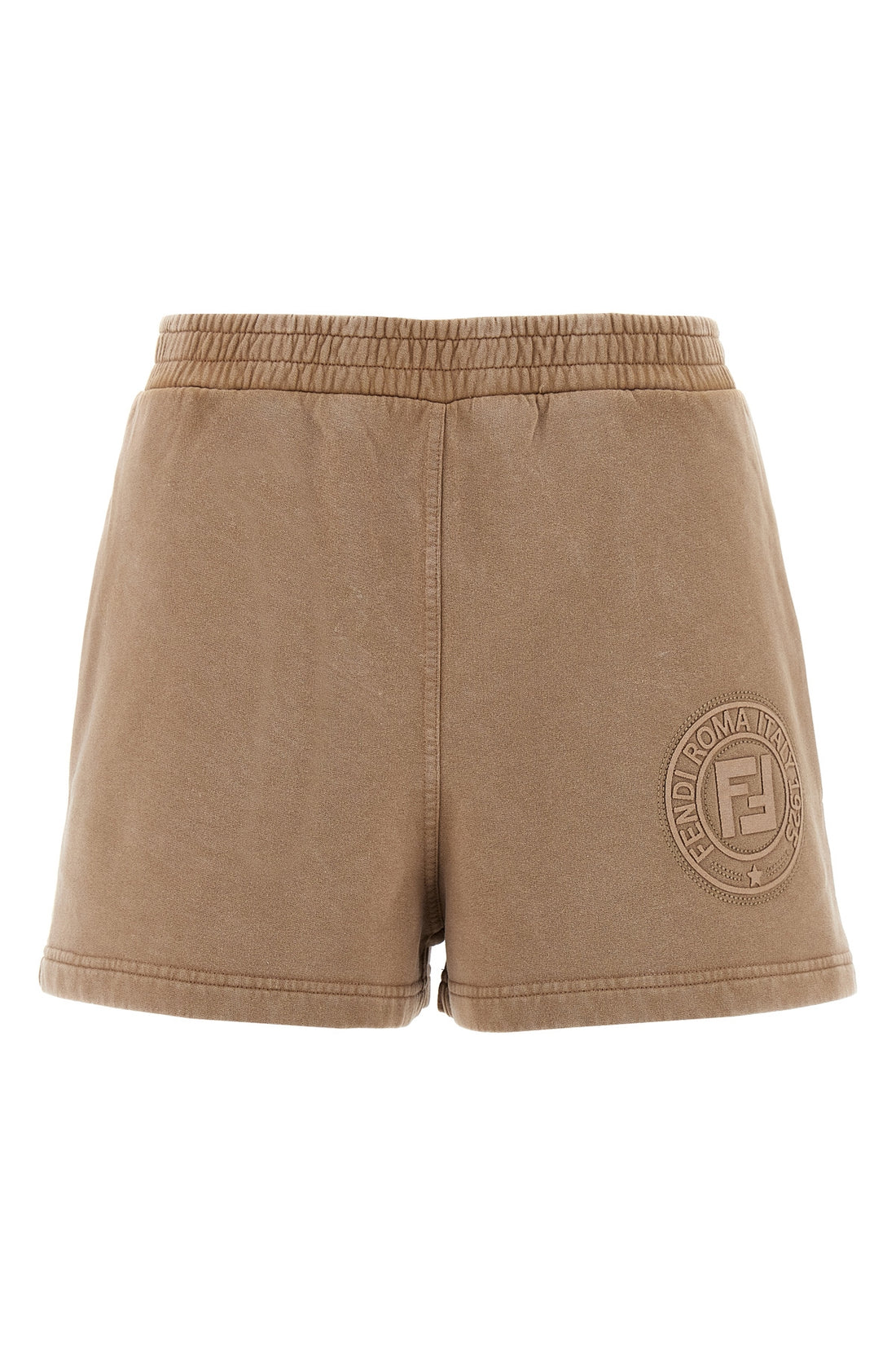 FENDI XS vintage effect cotton shorts