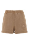 vintage effect cotton shorts