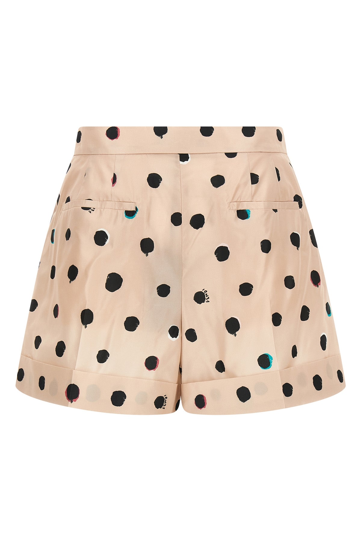 all-over falena dots print taffeta shorts