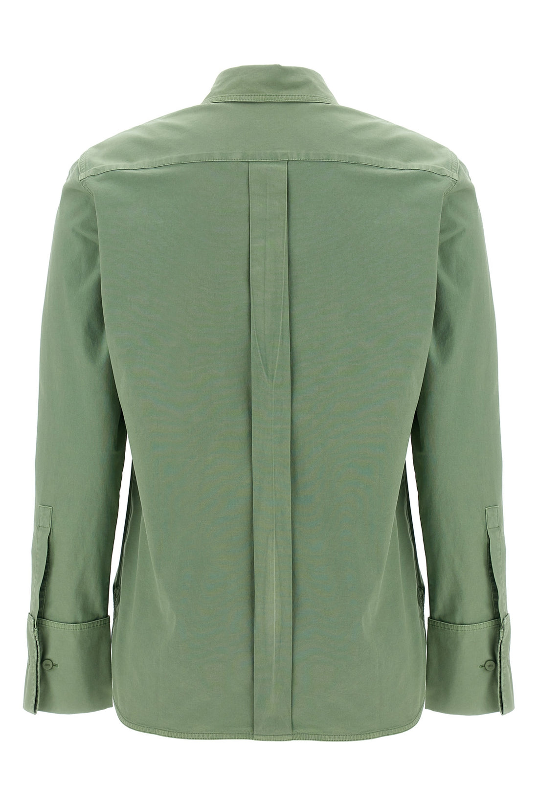 MAX MARA 40 francia shirt in garment-dyed stretch cotton canvas