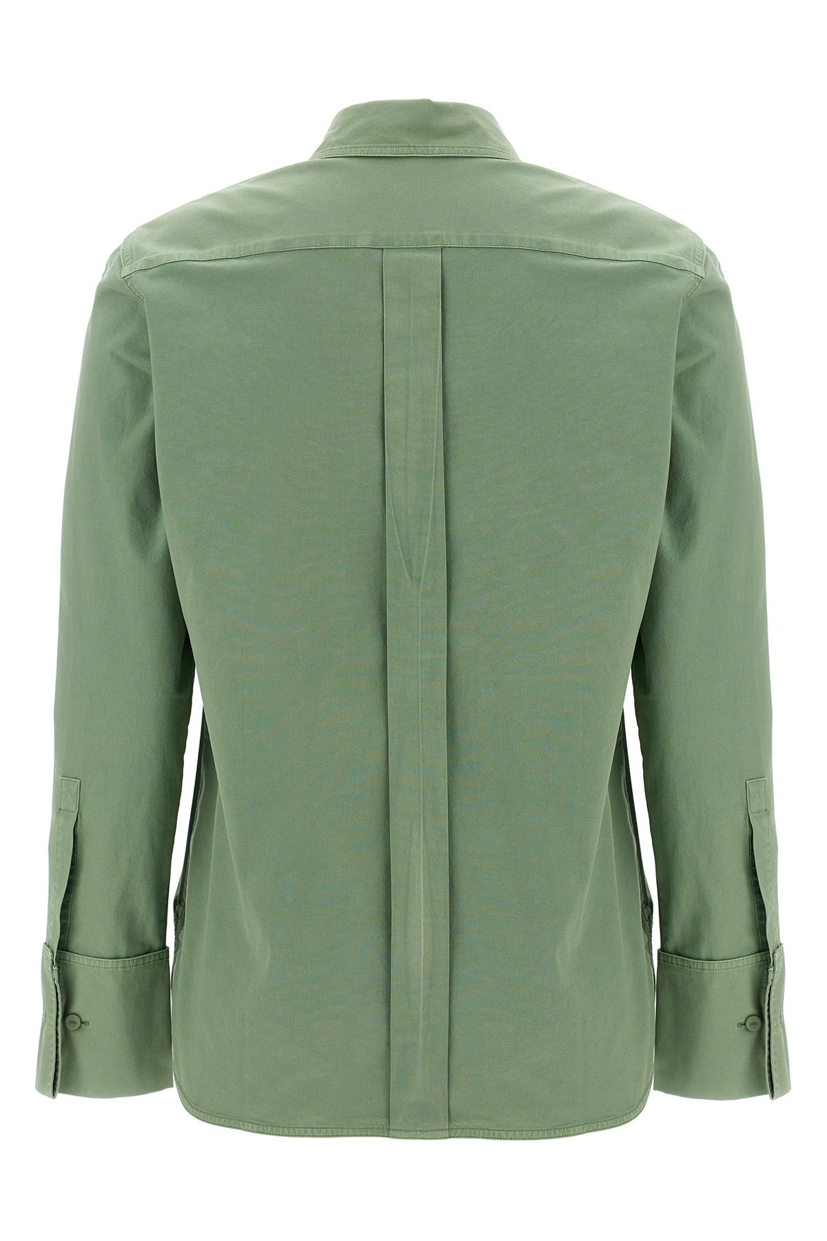 francia shirt in garment-dyed stretch cotton canvas
