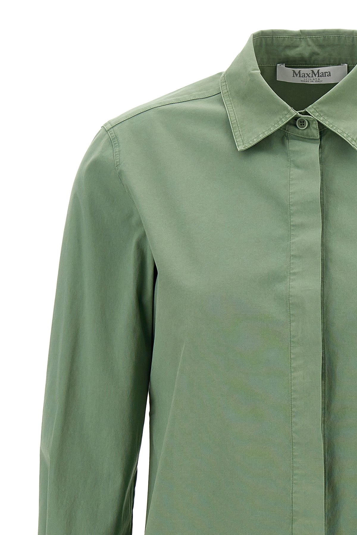 francia shirt in garment-dyed stretch cotton canvas