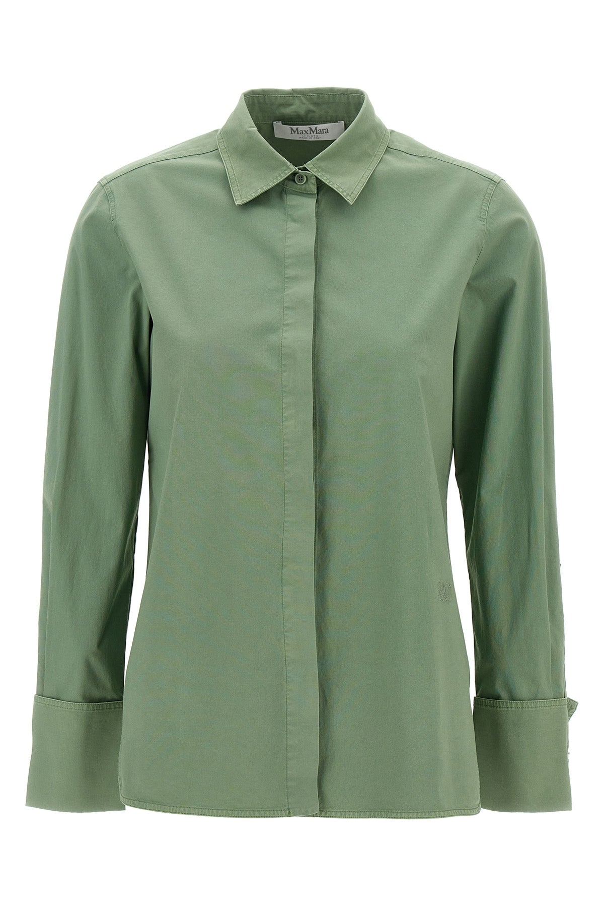 francia shirt in garment-dyed stretch cotton canvas