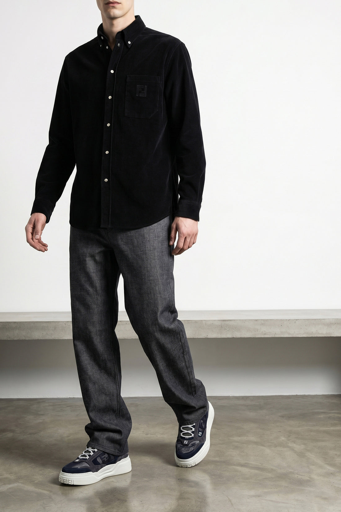 FENDI L corduroy shirt