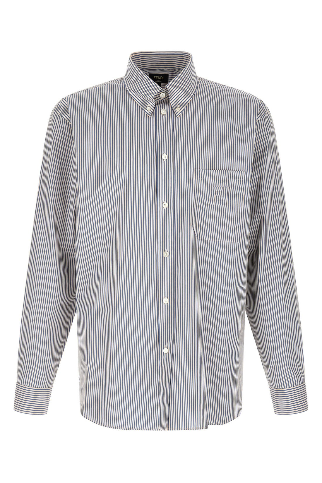 FENDI M striped cotton shirt