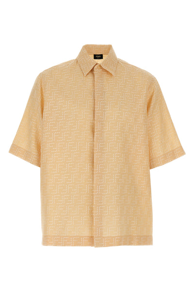 ff linen jacquard shirt