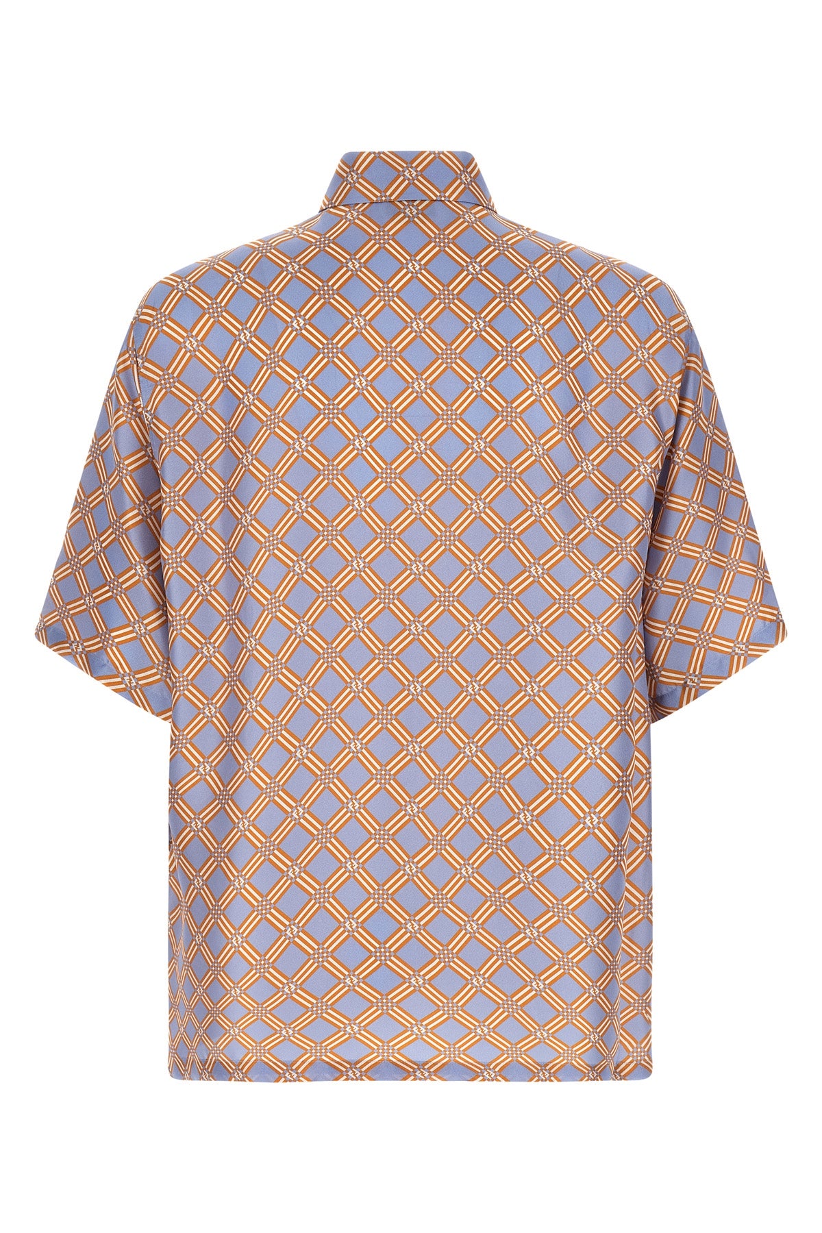 the fendi net fendi shirt over silk short sleeve shirt