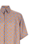 the fendi net fendi shirt over silk short sleeve shirt