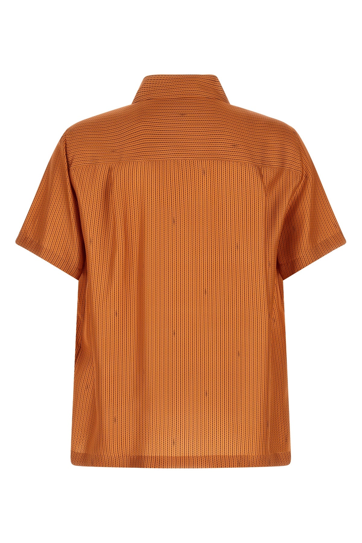 the fendi comfort silk shirt features a relaxed model defined by a classic bowli