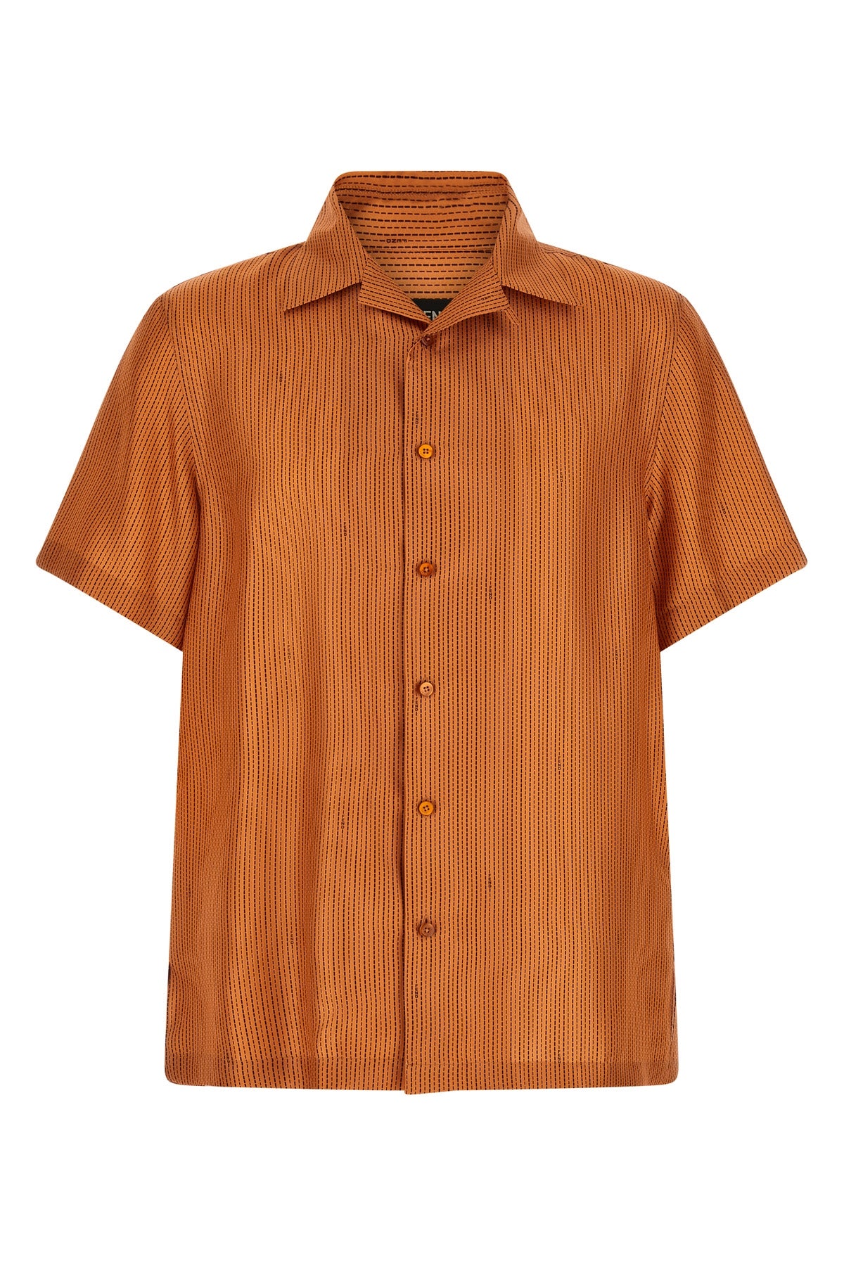 the fendi comfort silk shirt features a relaxed model defined by a classic bowli