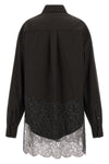 pinstripe patterned wool shirt