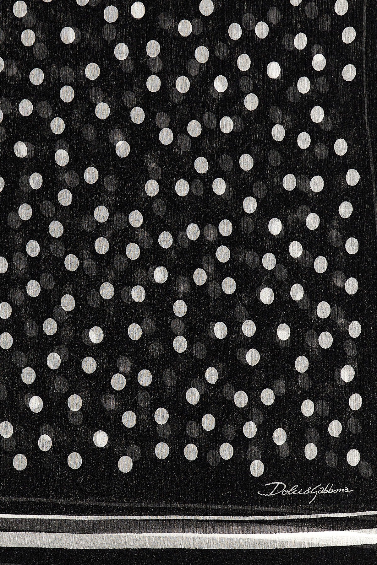polka dot silk chiffon scarf