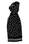 polka dot silk chiffon scarf