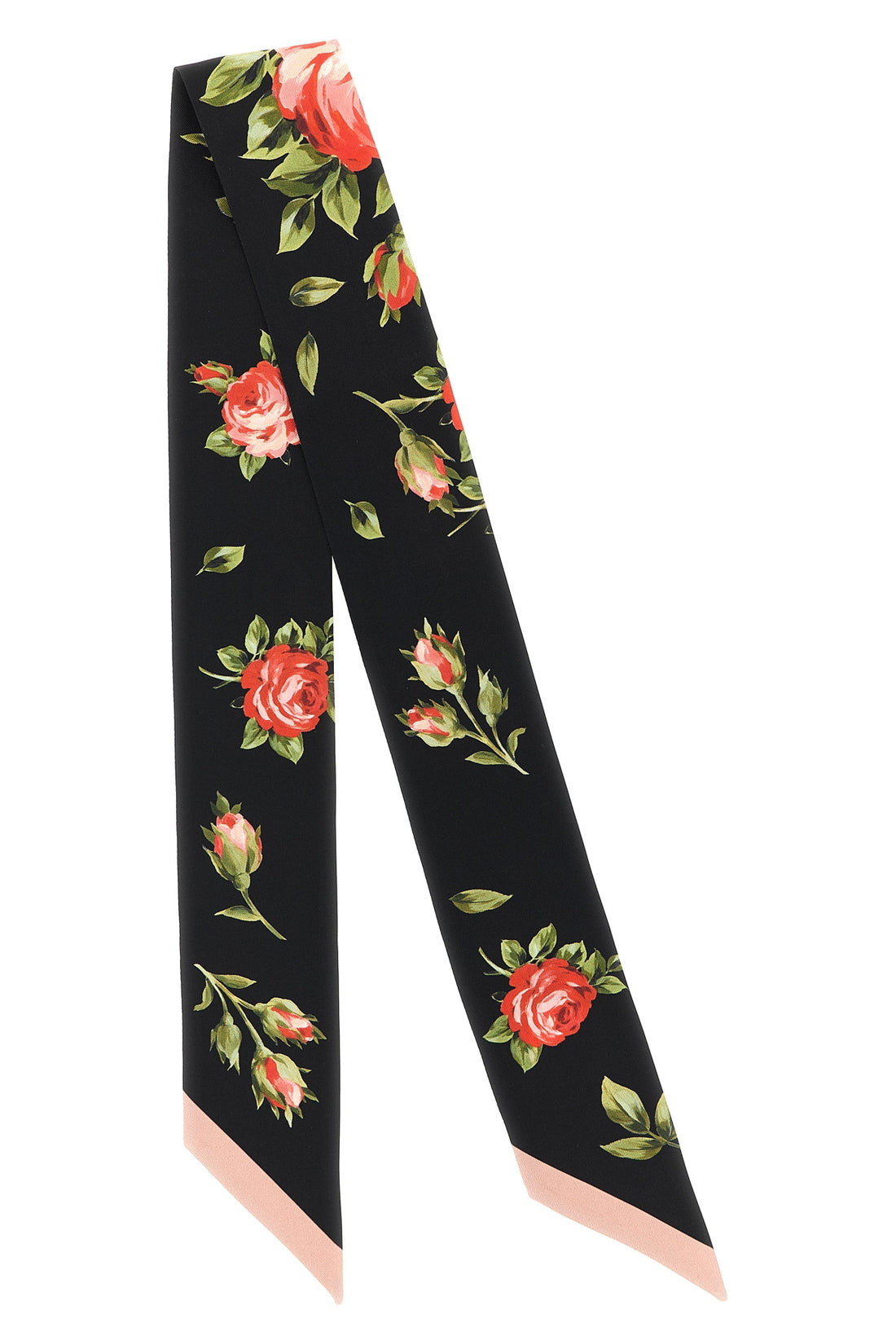 DOLCE &amp; GABBANA OS bouquet rose print silk twill bandeau