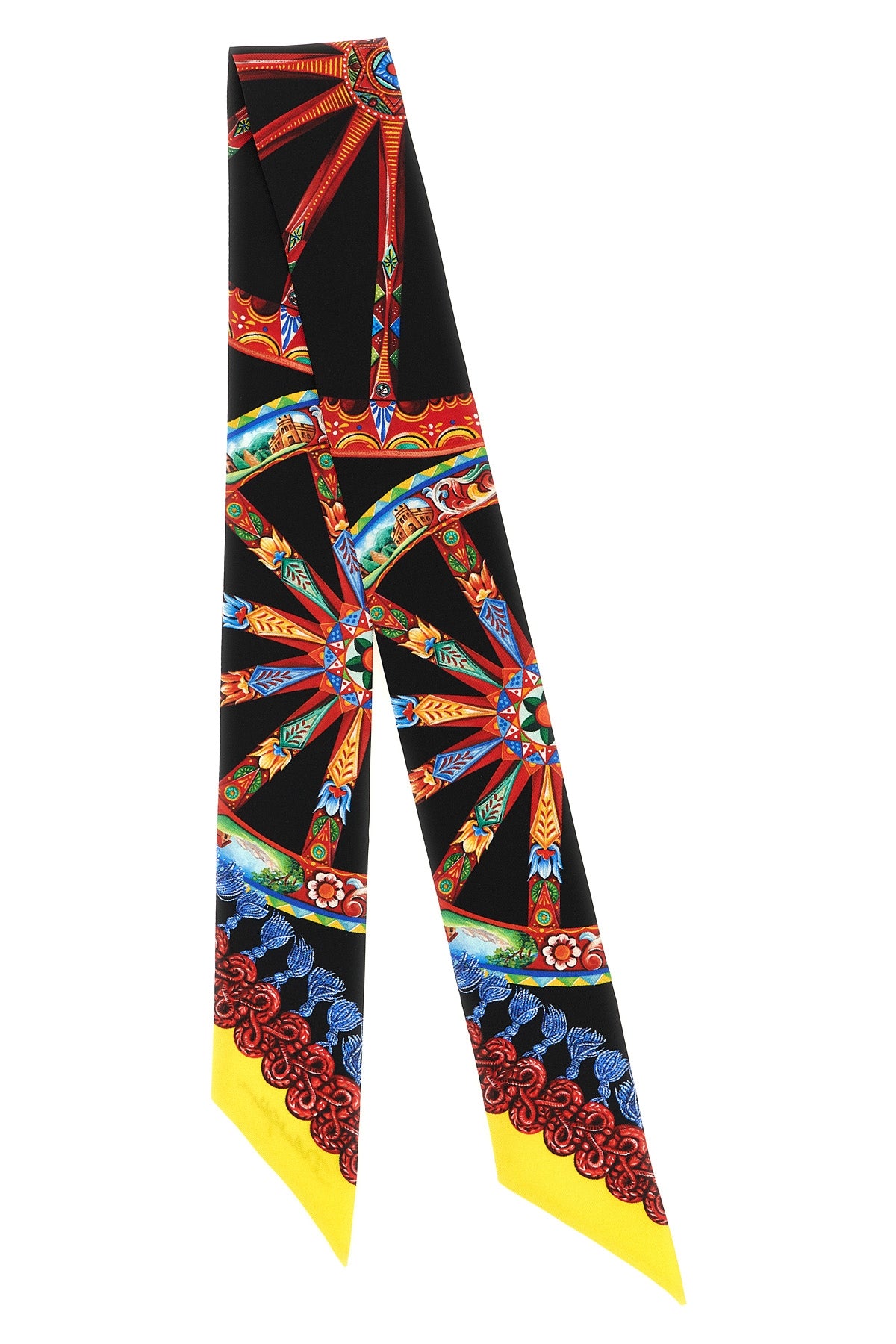 carretto print silk twill bandeau