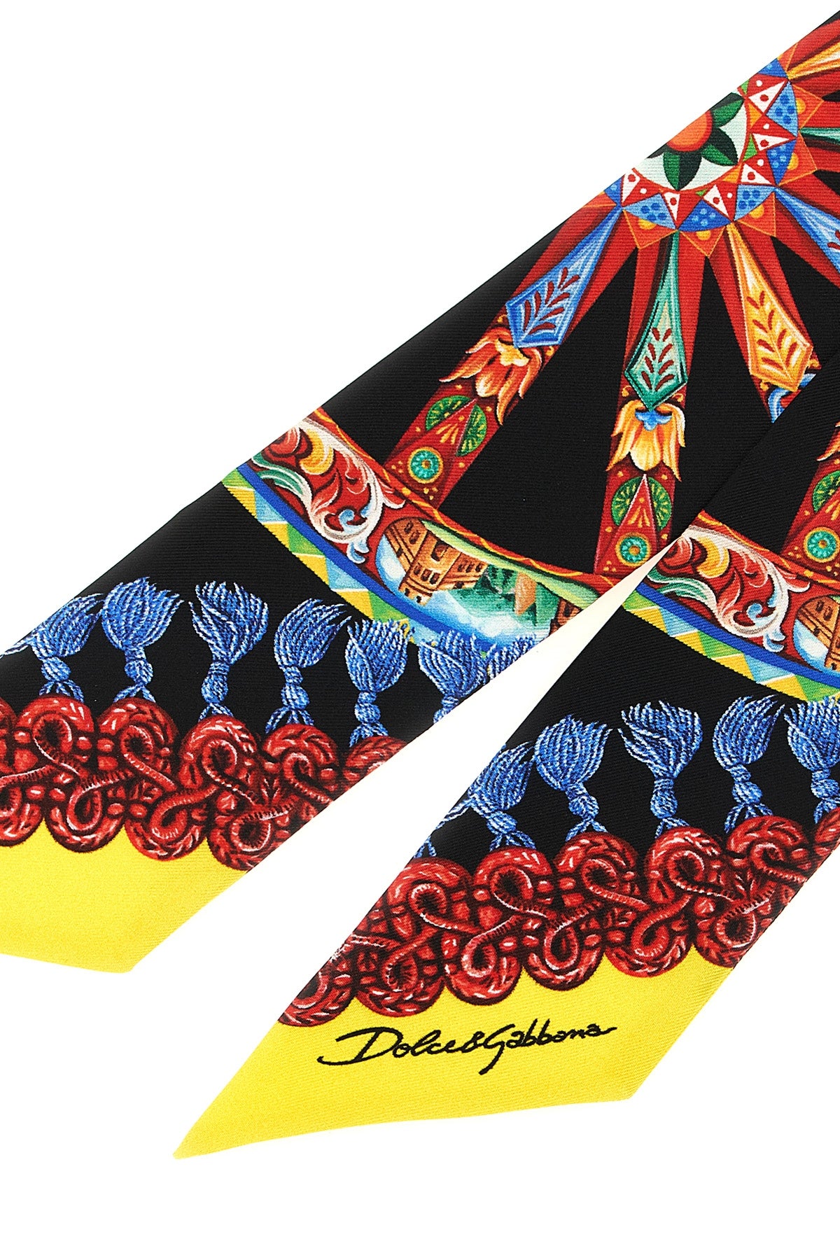carretto print silk twill bandeau
