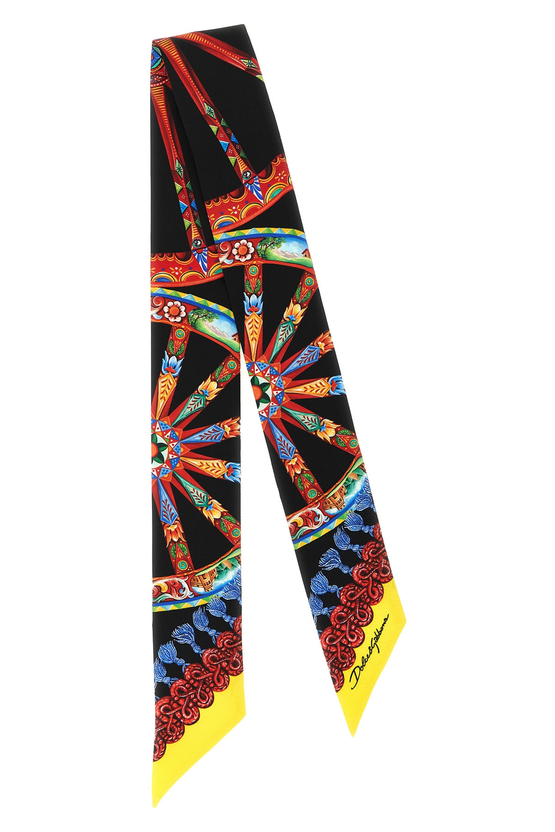 DOLCE &amp; GABBANA OS carretto print silk twill bandeau
