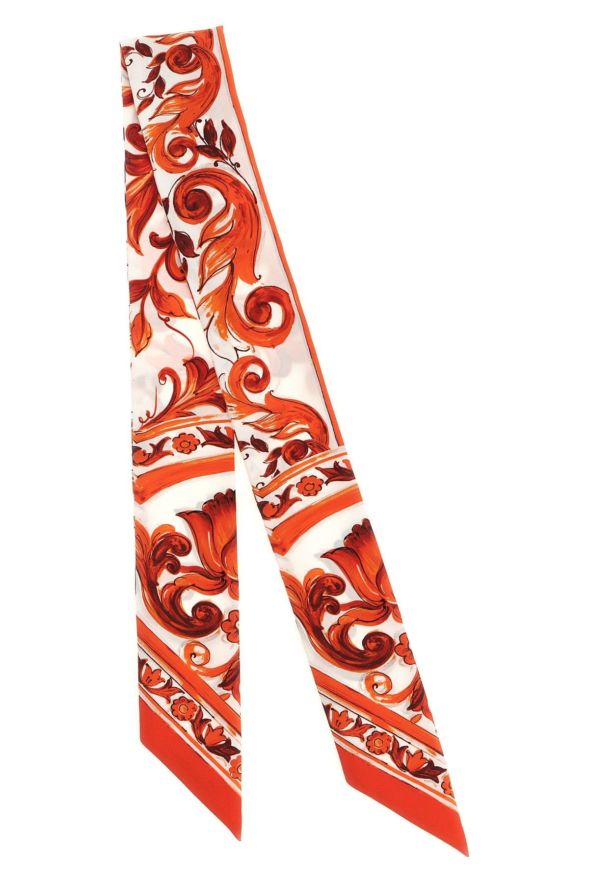 maiolica print silk twill bandeau