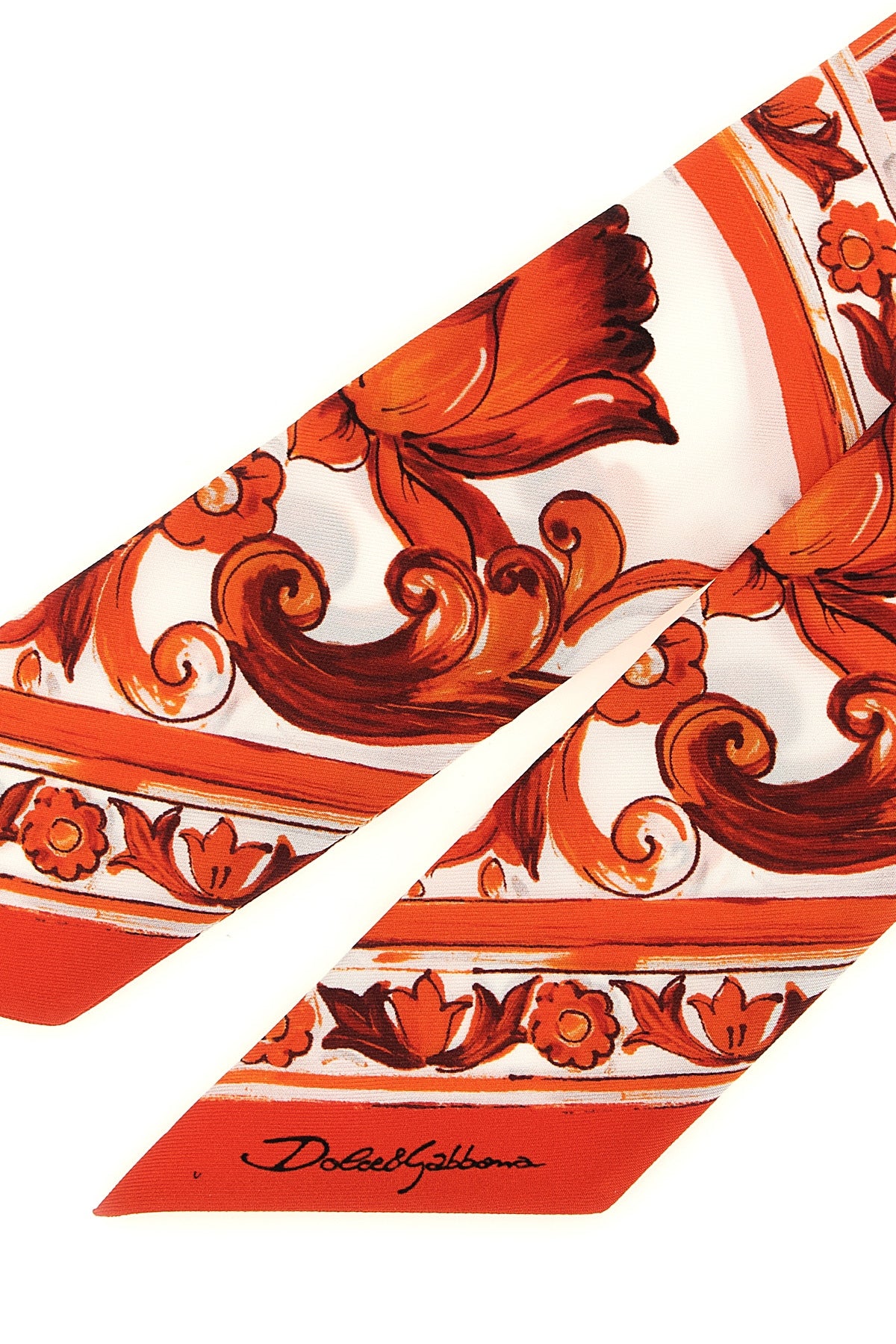 maiolica print silk twill bandeau