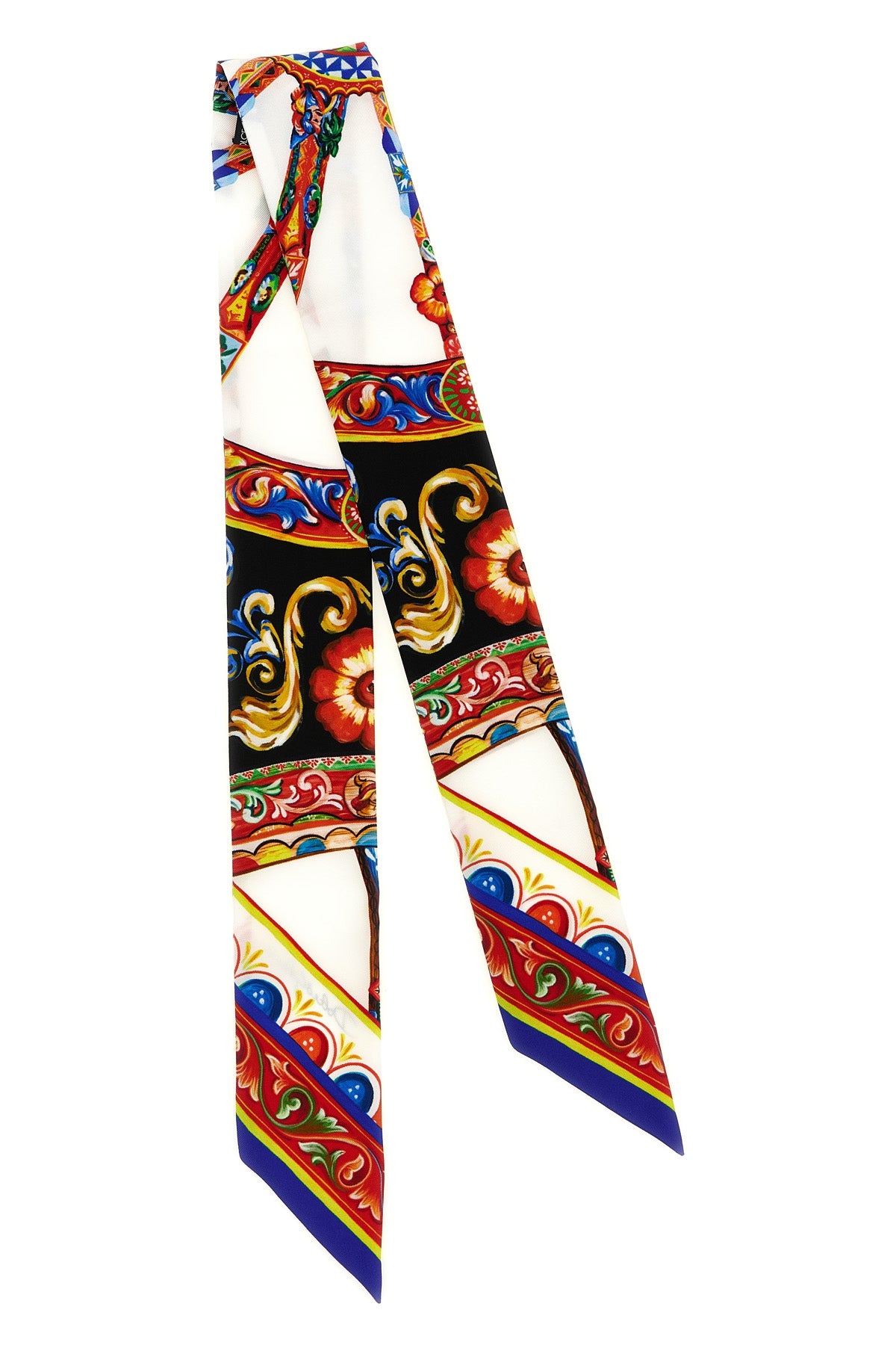 carretto print silk twill bandeau