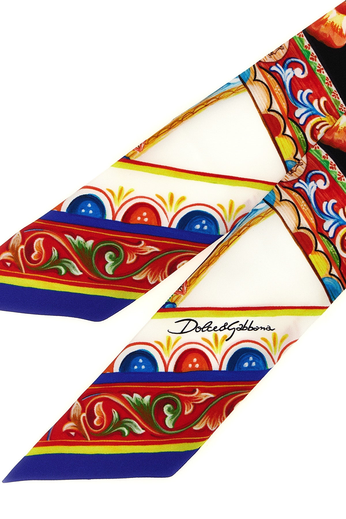 carretto print silk twill bandeau