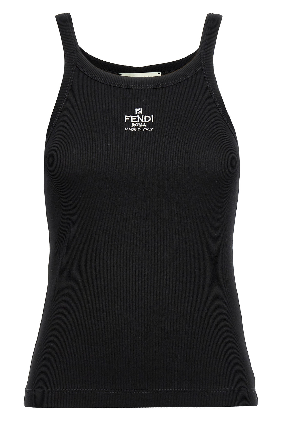 FENDI L ribbed cotton tank top