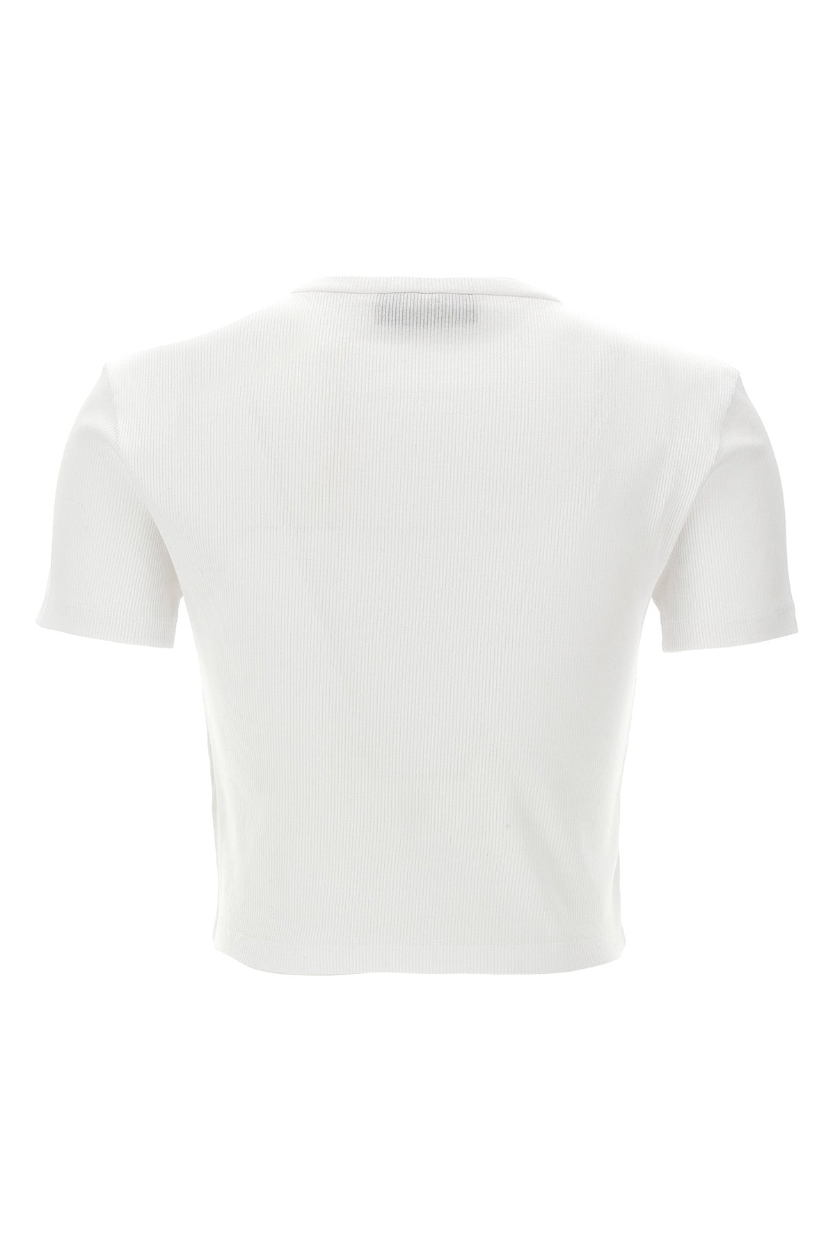 fendi ribbed cotton cropped t-shirt