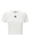 fendi ribbed cotton cropped t-shirt