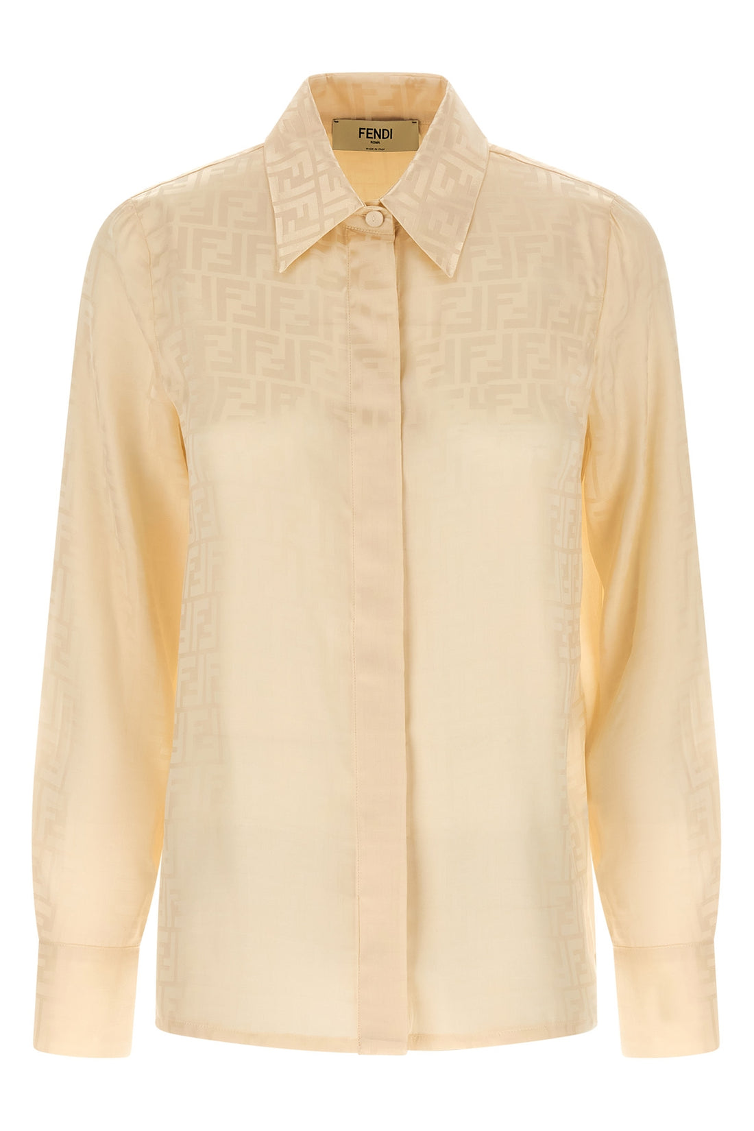 FENDI 40 all over ff knit silk shirt