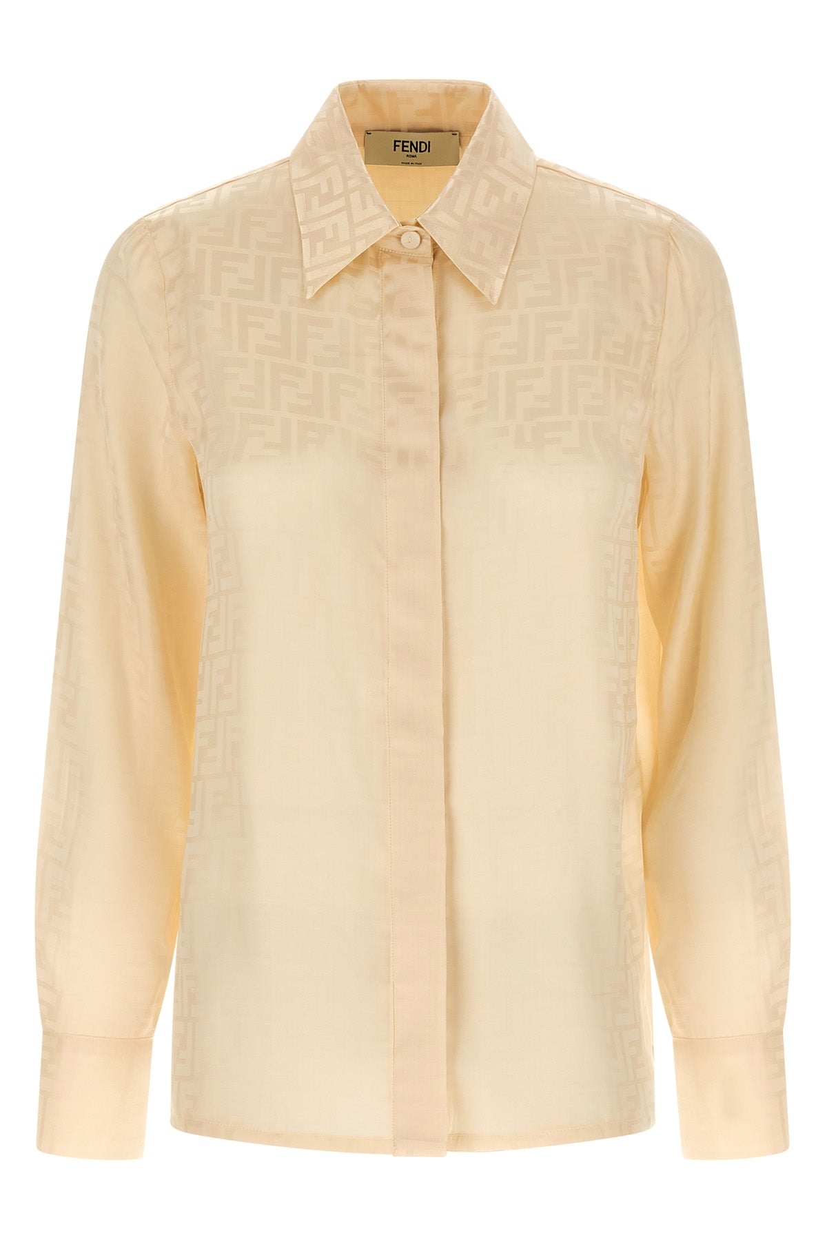 all over ff knit silk shirt