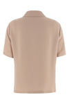polo shirt in silk cady