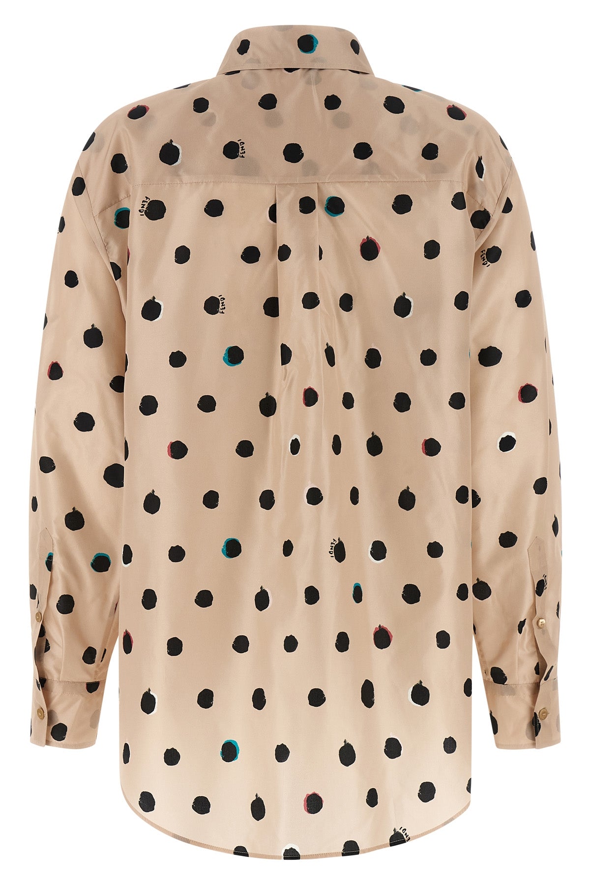all-over falena dots print taffeta shirt