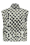 jacquard polka dot patterned silk top