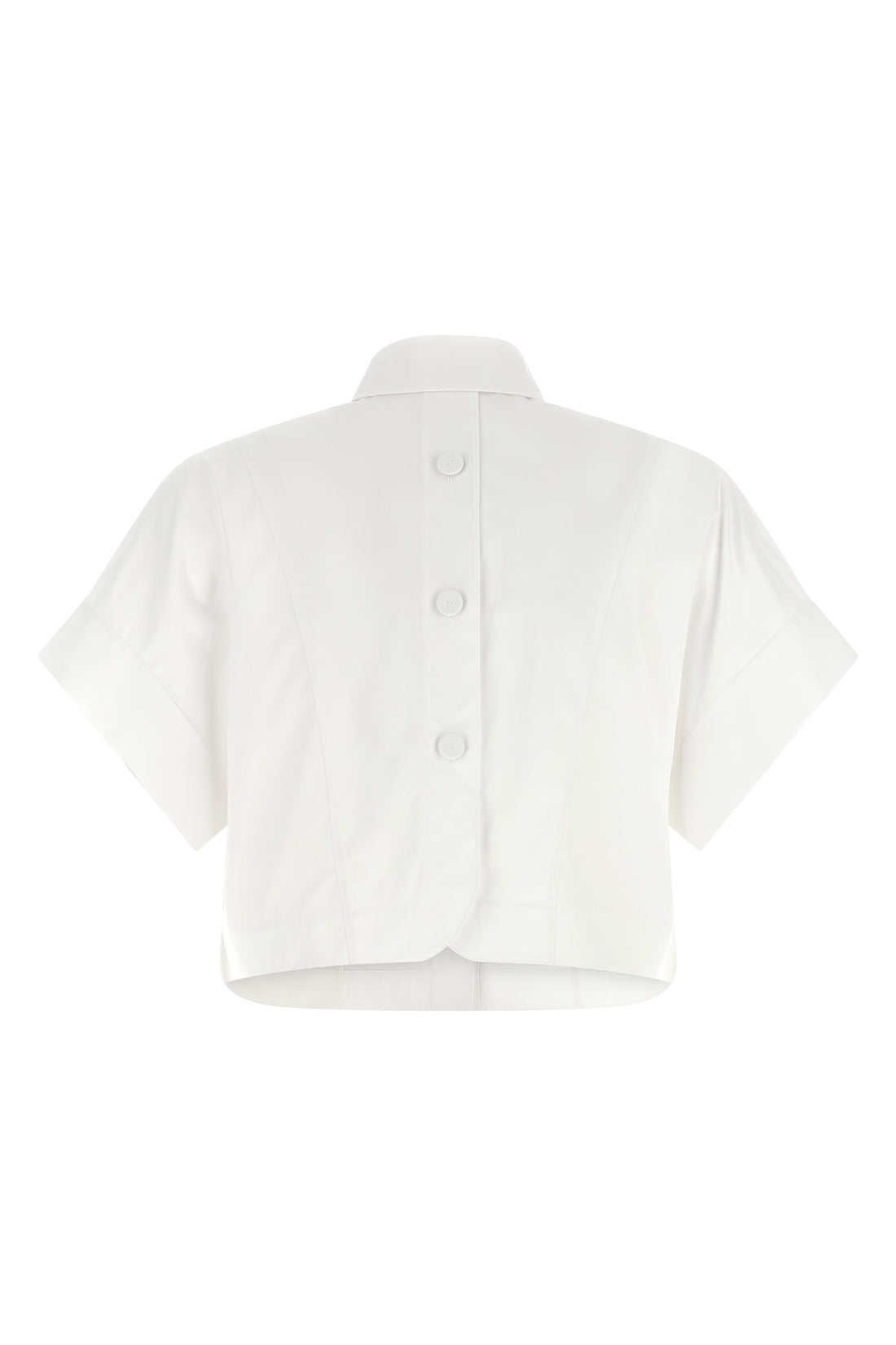 FENDI 38 the fendi cotton poplin shirt redefines the volumes of classic tailoring through