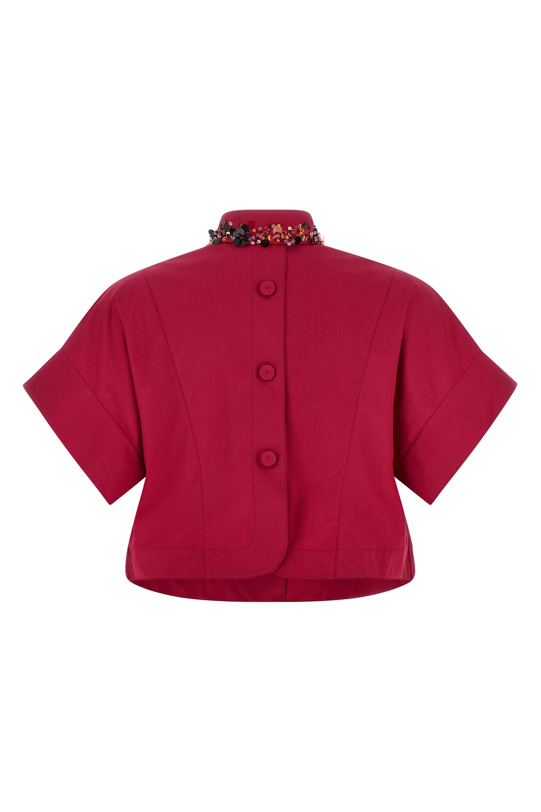FENDI 38 the fendi crop shirt in cotton poplin redefines the codes of contemporary tailor