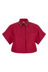 the fendi crop shirt in cotton poplin redefines the codes of contemporary tailor