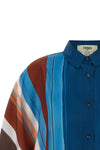 the fendi shirt redefines sartorial volumes through a crop silhouette and wide s