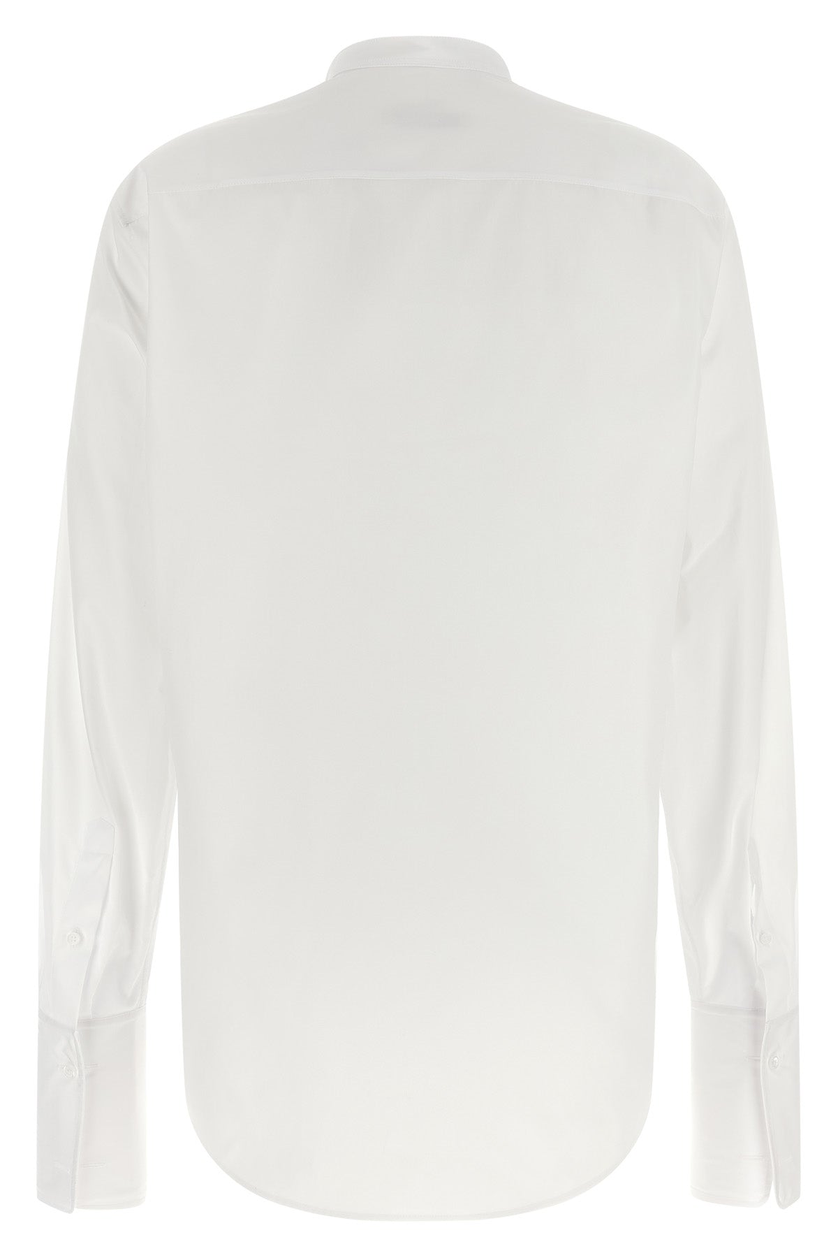 the fendi shirt redefines the codes of classic tailoring through a tight silhoue