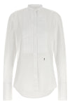 the fendi shirt redefines the codes of classic tailoring through a tight silhoue