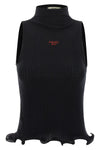 ribbed cotton jersey top