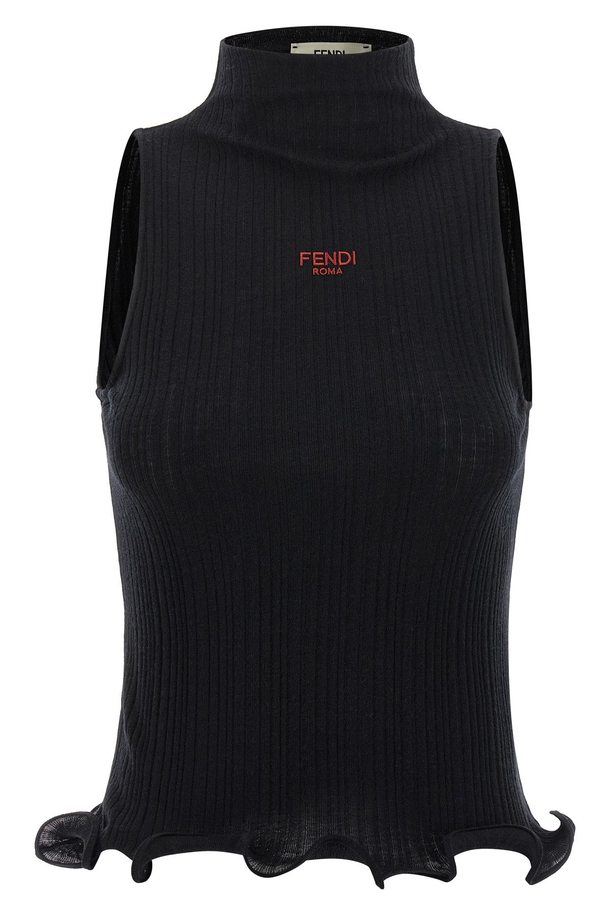 ribbed cotton jersey top