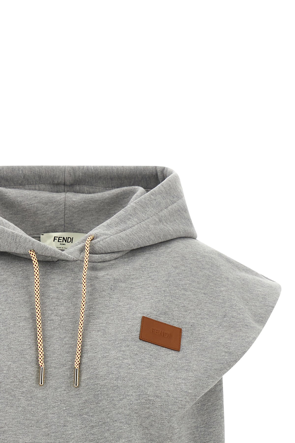 the sleeveless fendi essentia sweatshirt redefines casual luxury through a preci