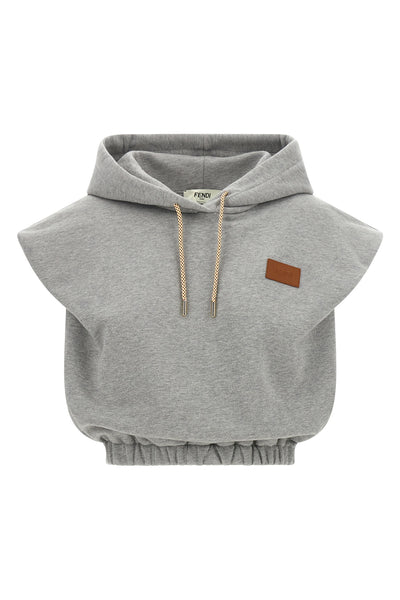 the sleeveless fendi essentia sweatshirt redefines casual luxury through a preci