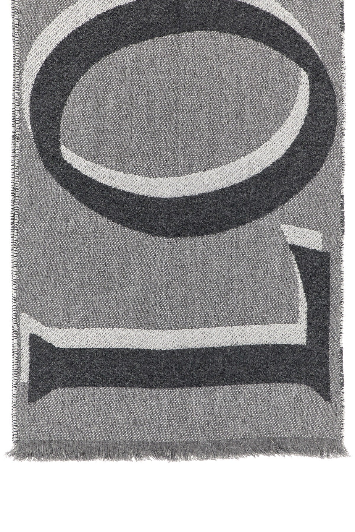 double-sided wool and cashmere blend scarf