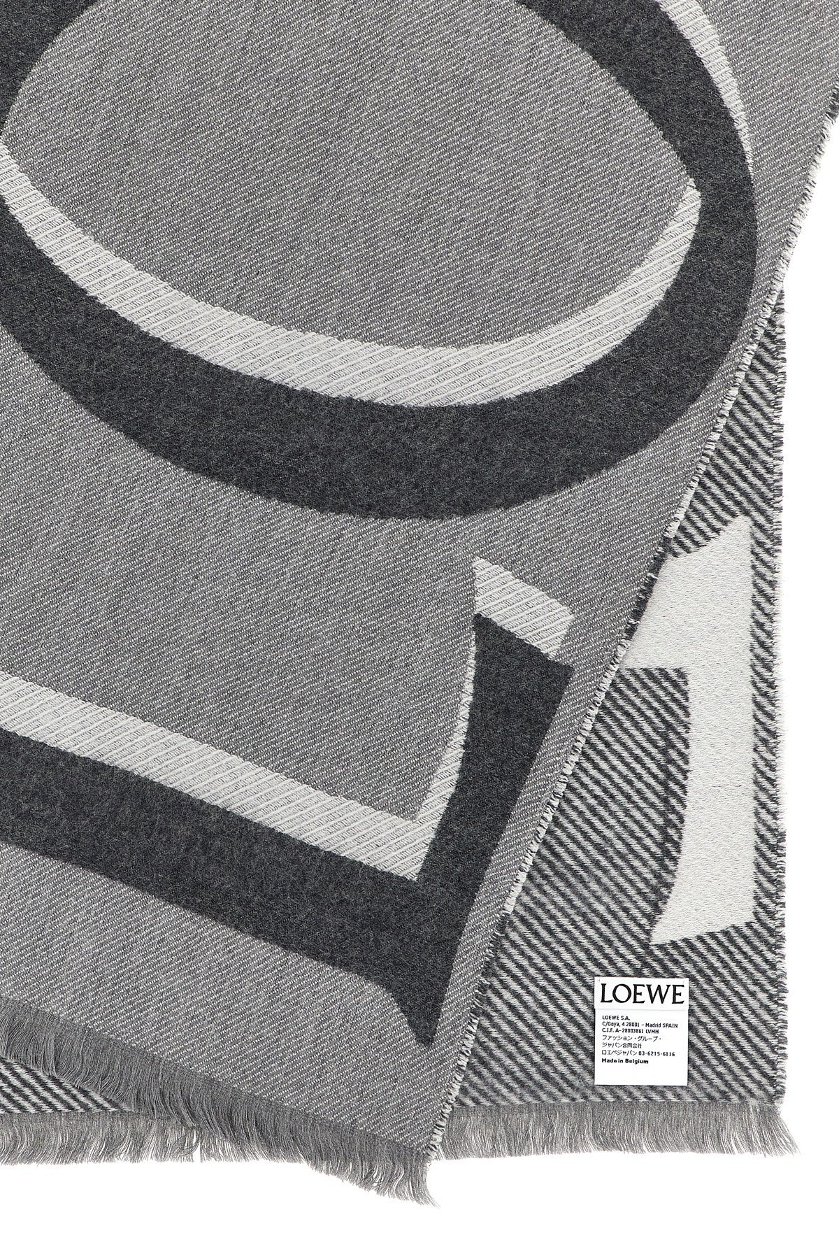 double-sided wool and cashmere blend scarf