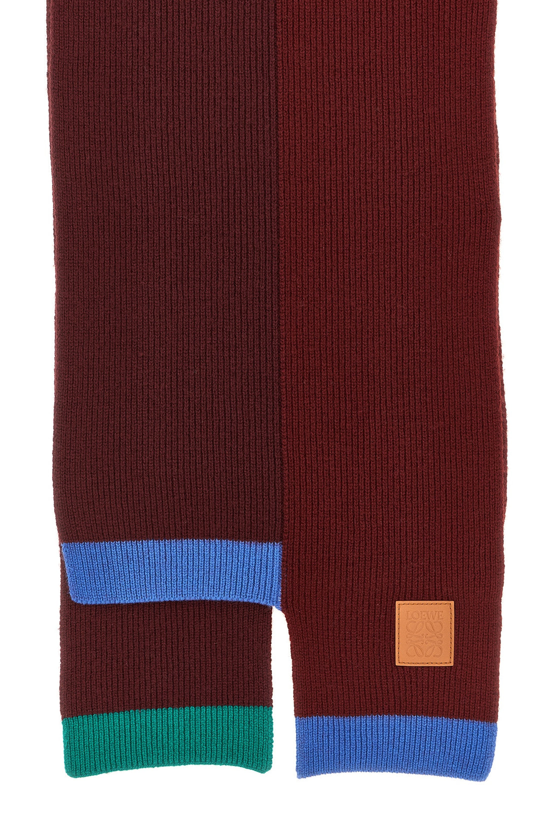 LOEWE OS medium-weight ribbed wool scarf