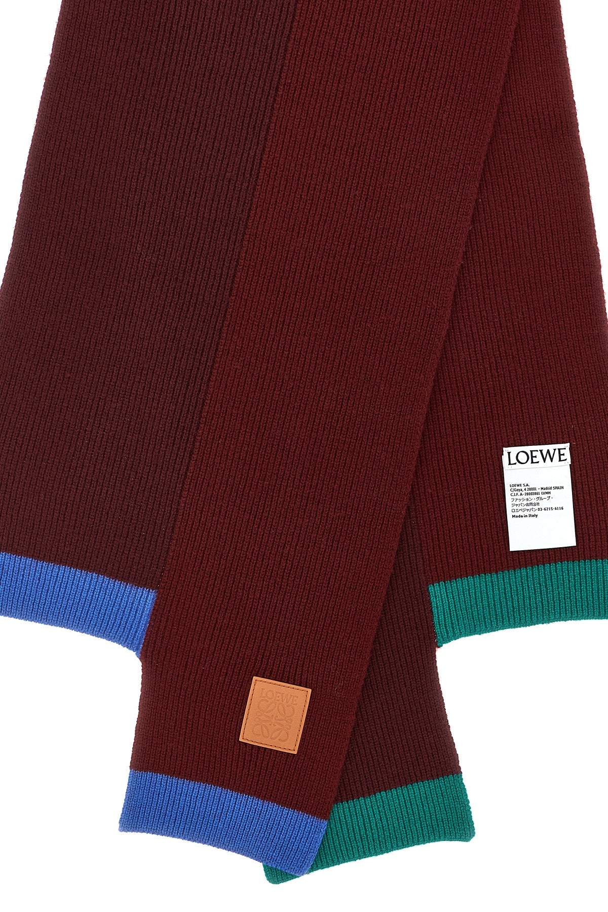 medium-weight ribbed wool scarf