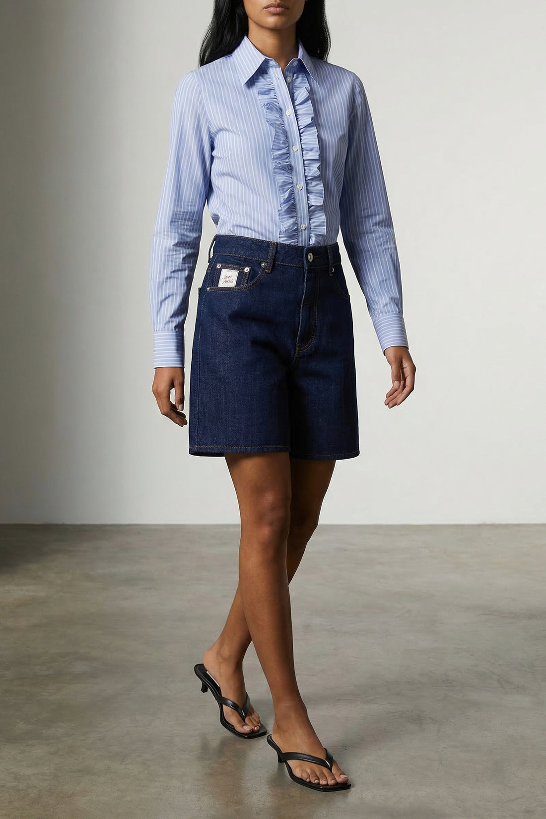 AMI PARIS 34 striped cotton poplin shirt