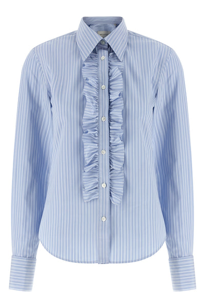 striped cotton poplin shirt