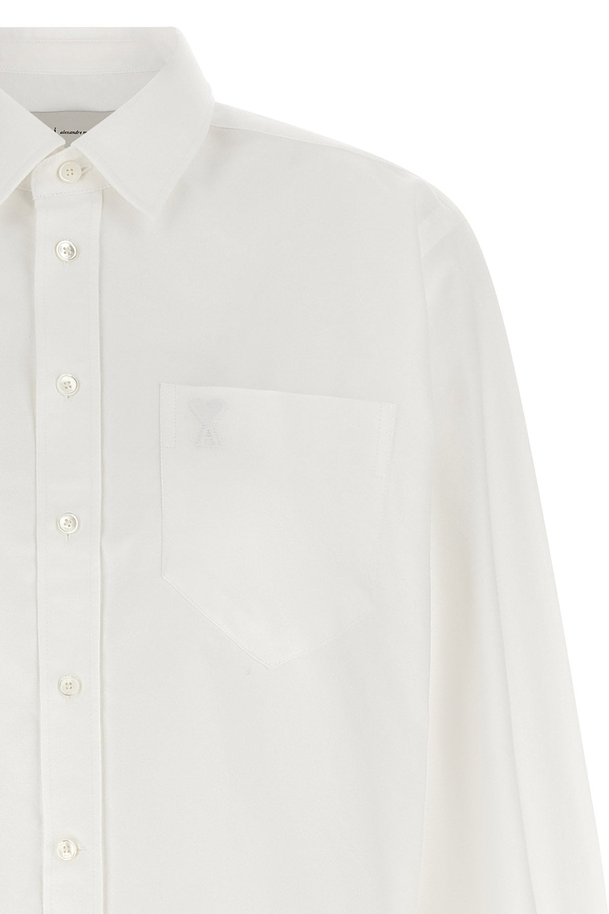 the ami paris shirt redefines traditional tailoring through a contemporary cropp